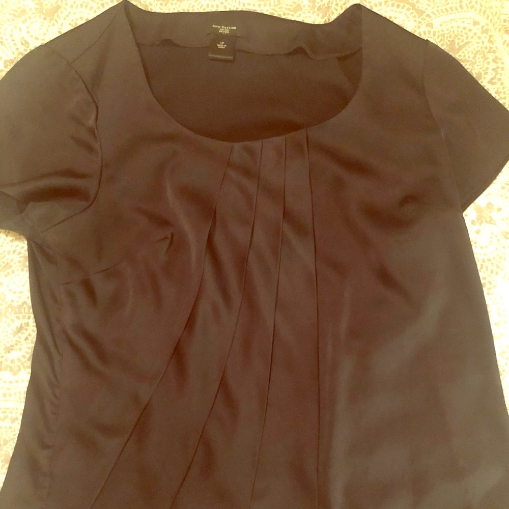 Black Pleated Tee